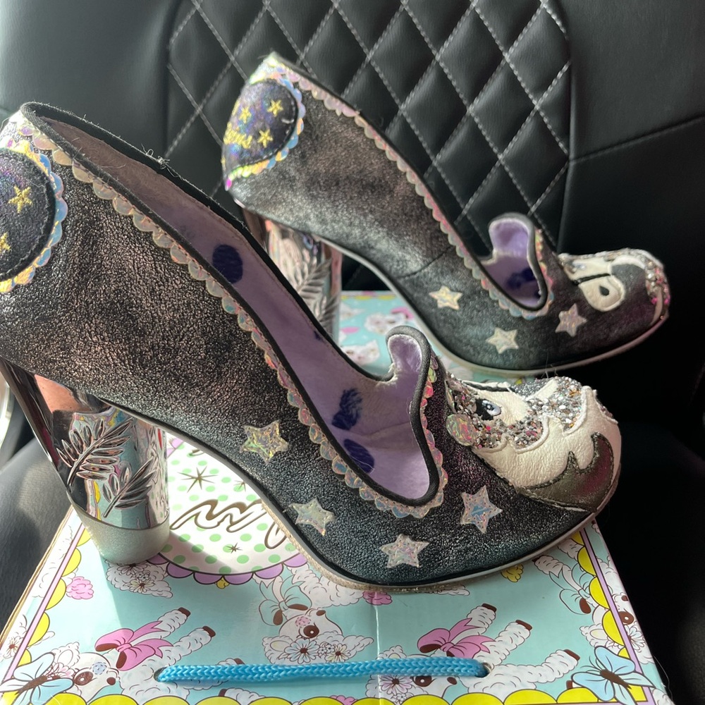Irregular Choice Lady Misty unicorn heels size US8